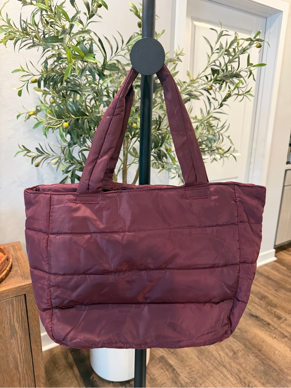 Splits59 Quilted Tote in Deep Burgundy